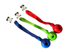 PET TOY CHEWING BALL WITH ROPE SLING 1PC