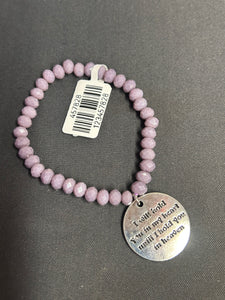 BRACELET LAVENDER I WILL HOLD YOU IN MY HEART