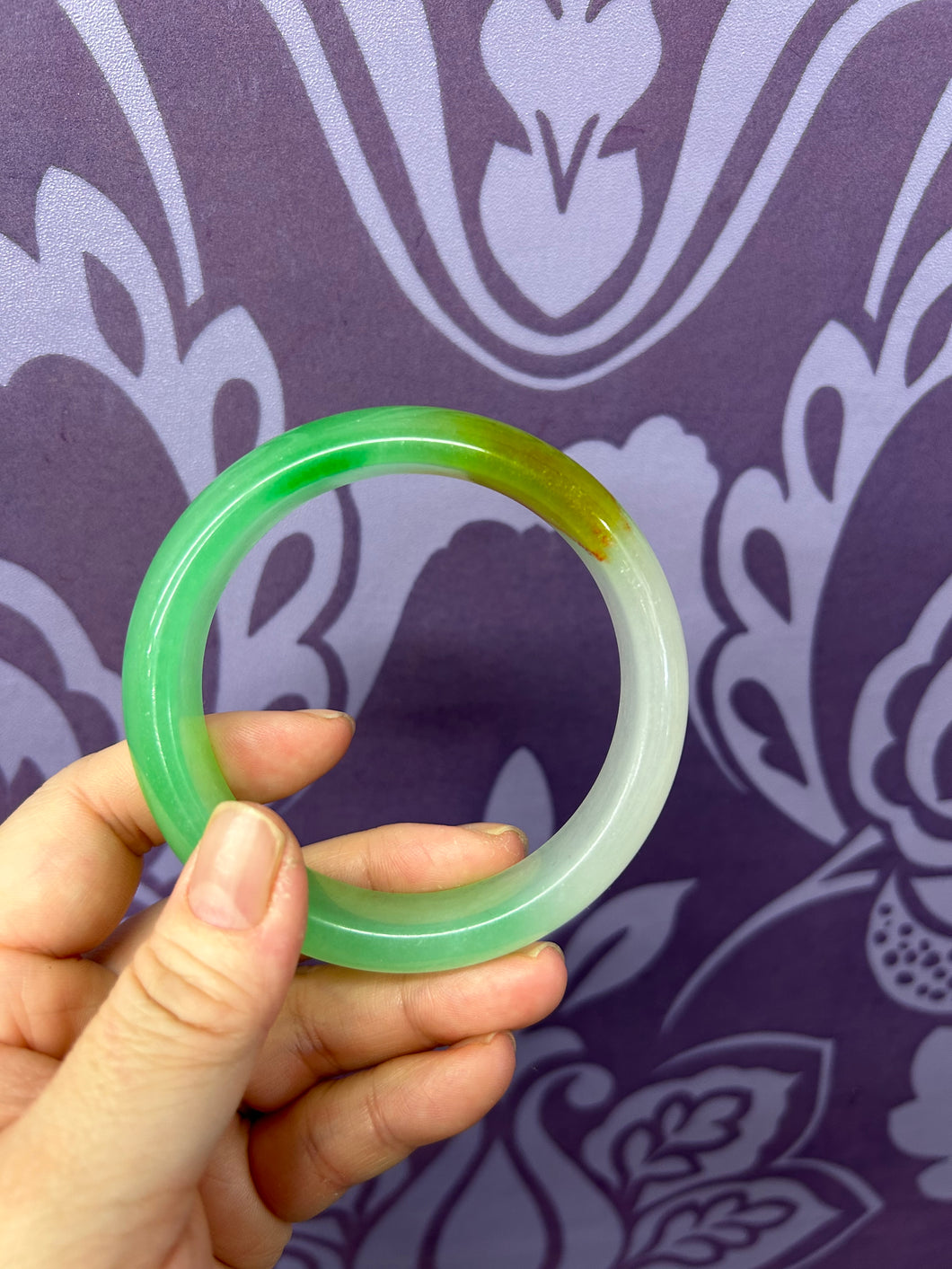 BURMESE JADE BANGLE 6CM