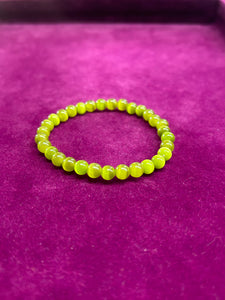 GREEN CAT EYE STONE BRACELET