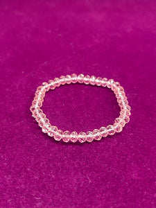 CRYSTAL BRACELET PINK 6MM