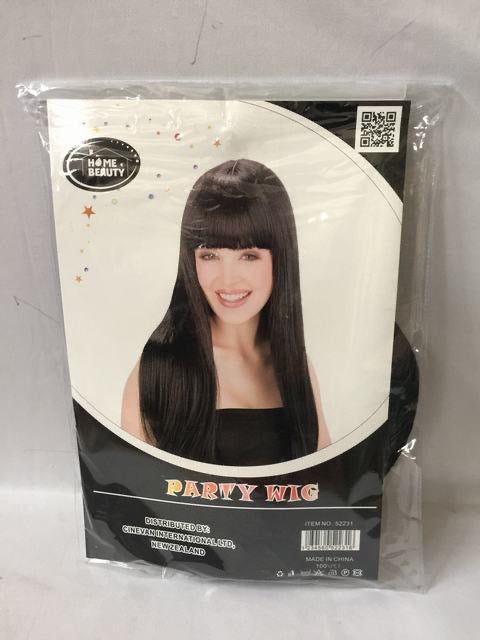 PARTY LONG STRAIGHT WIG BLACK