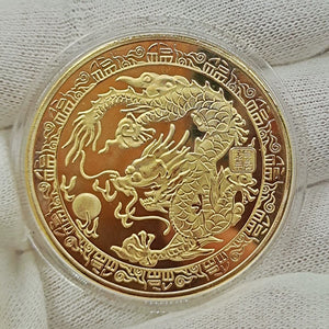 GOLDEN DRAGON COIN 4CM