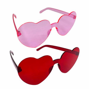 PARTY GLASSES HEART RIMLESS 1PC