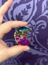 Load image into Gallery viewer, RAINBOW CRYSTAL MOON PENDANT 4CM 1PC
