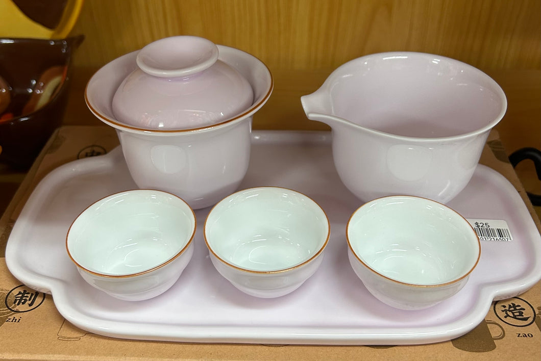 TEA SET CERAMIC PINK