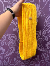 Load image into Gallery viewer, SCARF HAND MADE IN NZ YELLOW CIRCLE
