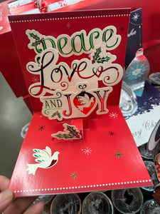 CHRISTMAS CARDS POP UP 1PC