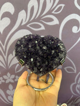 Load image into Gallery viewer, AMETHYST CLUSTER HEART 9.5*8.5CM
