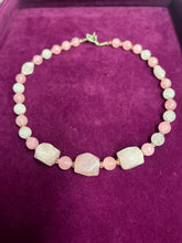 Load image into Gallery viewer, ROSE QUARTZ NECKLACE 53CM
