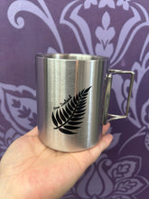 Load image into Gallery viewer, METAL MUG WITH BLACK FERN
