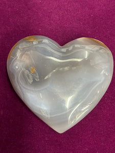 AGATE CRYSTAL CLUSTER HEART 7.8CM