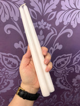 Load image into Gallery viewer, WHITE TAPER CANDLE 25CM 6PK

