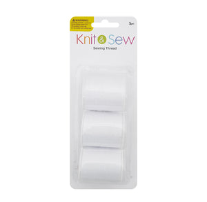 K & S THREAD WHITE 140M 3PCS