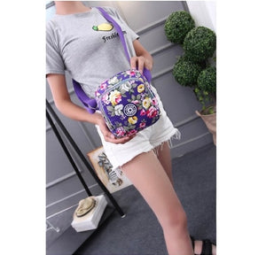 SHOULDER BAG PURPLE WITH FLOWER 15*17CM