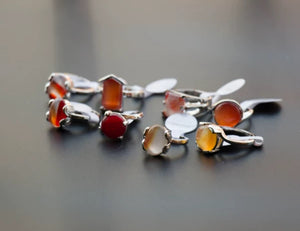 CARNELIAN RING SIZE 17-20 1PC