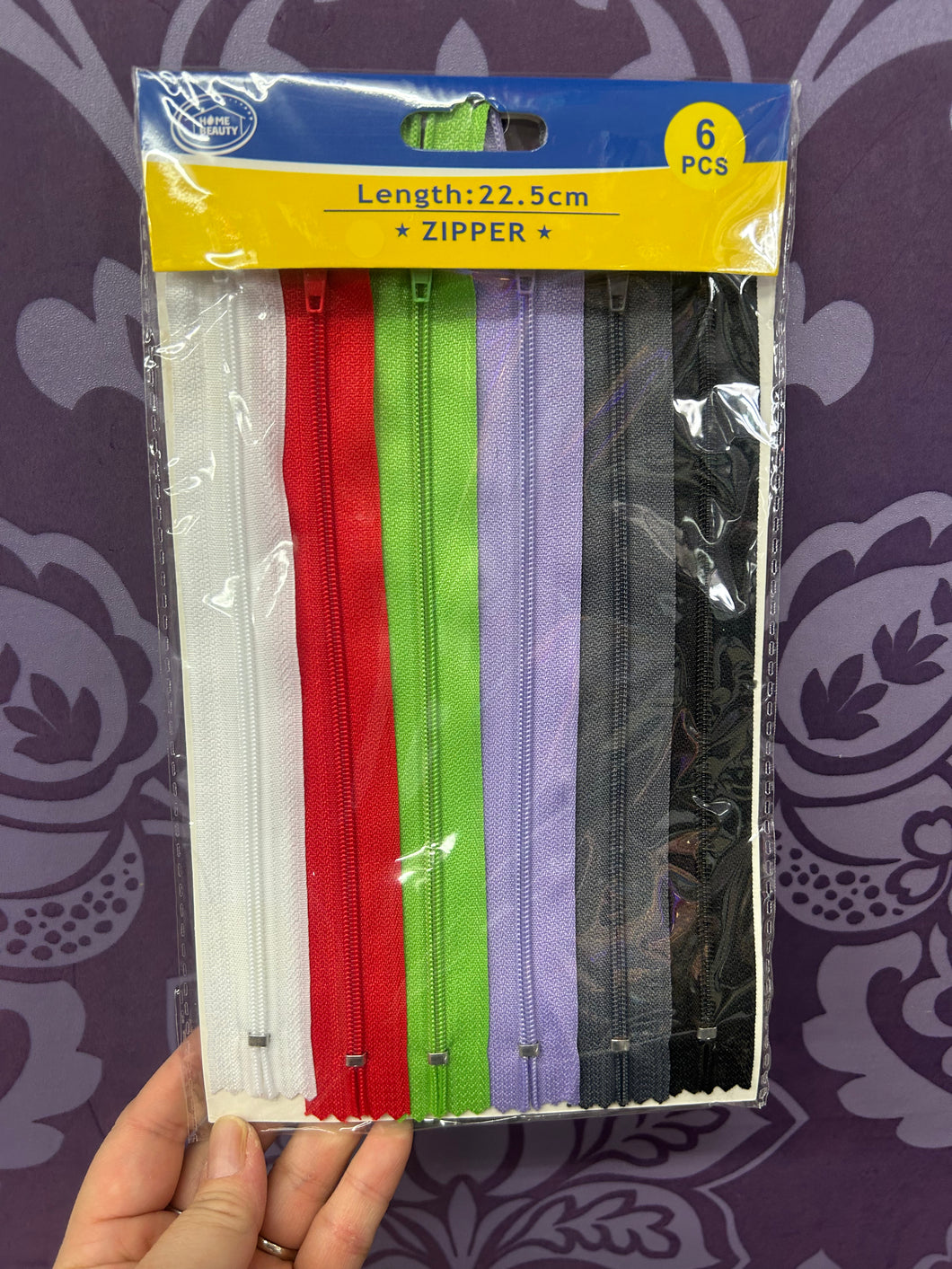 ZIPPERS 22.5CM 6PCS