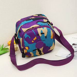 SHOULDER BAG PURPLE CAMOUFLAGE 15*17CM