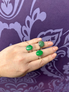 AVENTURINE STONE RING SIZE 17-20 1PC