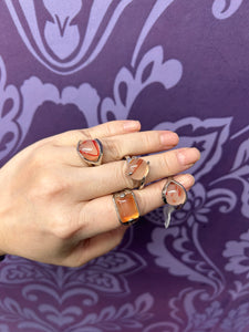 CARNELIAN RING SIZE 17-20 1PC