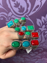 Load image into Gallery viewer, TURQUOISE RING SIZE 17-21 1PC
