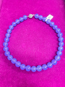 LAVENDER CHALCEDONY NECKLACE 14*47CM