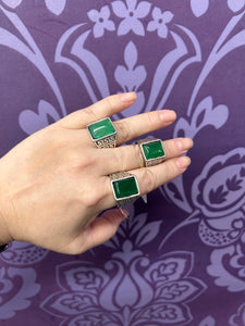 GREEN JADE RING SIZE 19-20 1PC