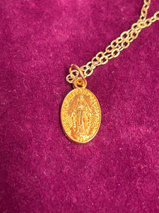 VIRGIN MARY GOLD NECKLACE 50CM