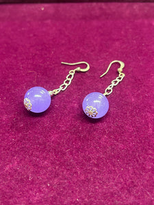 LAVENDER CHALCEDONY
EARRINGS 1.4CM DIA