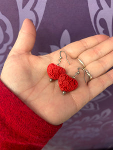 CINNABAR EARRINGS HEART