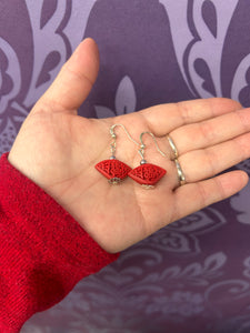 CINNABAR EARRINGS FAN