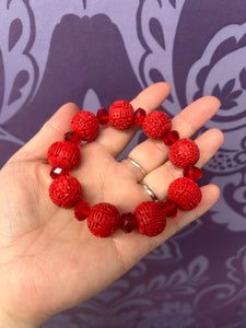 CINNABAR BRACELET ROUND 17-21CM