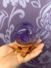 Load image into Gallery viewer, AMETHYST SPHERE 6CM WITH STAND
