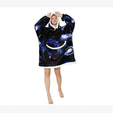 Load image into Gallery viewer, OVERSIZED HOODIE BLANKET GALAXY
