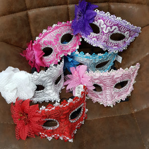 PARTY MASK LACE WITH FLOWER