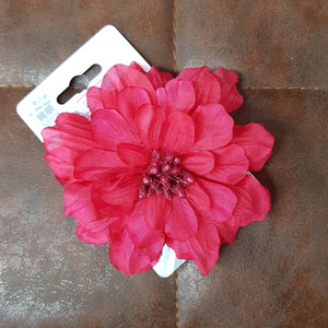 RED FLOWER HAIR CLIP 10CM