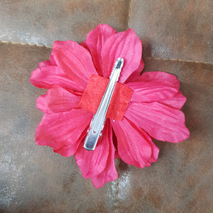 RED FLOWER HAIR CLIP 10CM