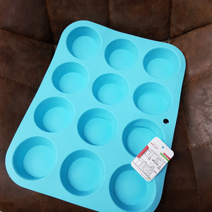 Silicone nonstick 12cups muffin pan