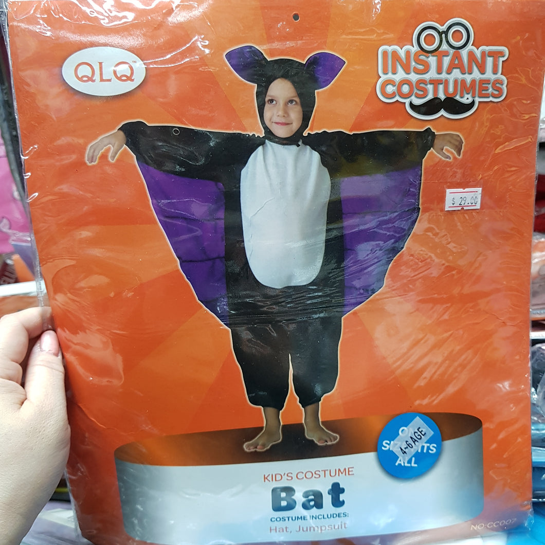 BAT COSTUME KIDS 4-6AGE