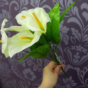 ARTIFICIAL FLOWER CALLY LILY 6 HEADS 1BUNCH