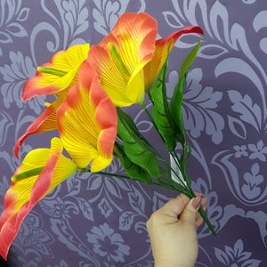 ARTIFICIAL FLOWER CALLY LILY 6 HEADS 1BUNCH