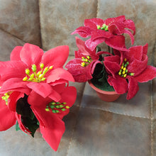 Load image into Gallery viewer, CHRISTMAS RED POINSETTIA FLOWER POT 15*8CM 1PC
