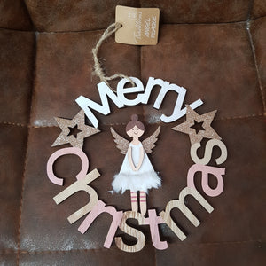 ANGEL WREATH PLAQUE 18CM