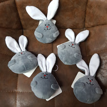 Load image into Gallery viewer, PLUSH BUNNY KEYCHAIN GREY 9*16CM 1PC
