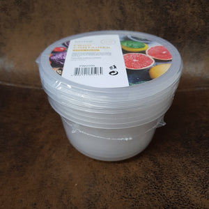 MICROWAVABLE ROUND PLASTIC CONTAINER