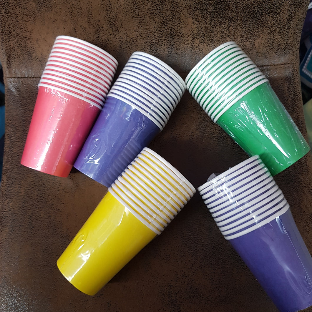 PAPER CUPS COLOUR 12PCS