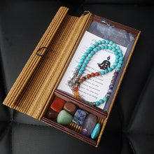 Load image into Gallery viewer, TURQUOISE CHAKRA NECKLACE WITH TUMBLED STONES 45CM
