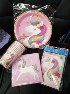 UNICORN PARTY ITEMS