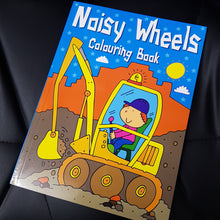 Load image into Gallery viewer, COLOURING BOOK NOISY WHEELS 48PG 270*197MM
