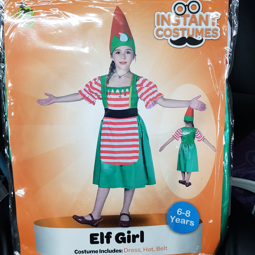 ELF GIRL COSTUME 6-8YR